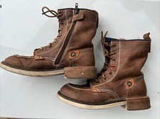 Momino Kinderschuhe Stiefel Jungen Gr. 32 braun Nubuk Leder cool