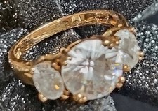 Ring Diamonique DQCZ Zirkonia Sterlingsilber 925 vergoldet Gr.53