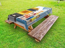 Schulbus Outdoor Tischdecke Little Ones an Bushaltestelle Gartentisch Servietten