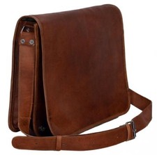 Leder Messenger Laptoptasche