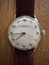 Junghans Max Bill Handaufzug 34 mm Lederarmband