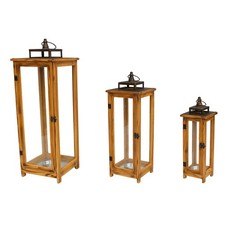 3 tlg. XXL Holzlaternen