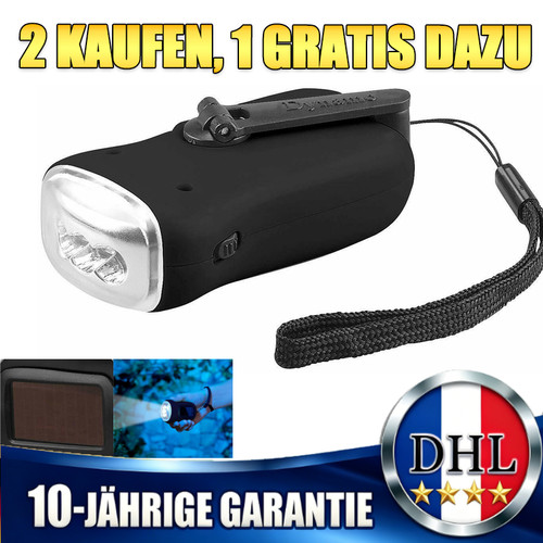 Kurbeltaschenlampe solar - kurbeltaschenlampe,