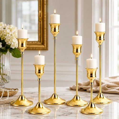 Gold kerzenständer set eisen - kerzenständer,