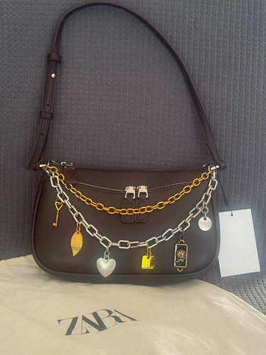 Zara schultertasche braun - schultertasche,