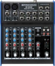 Pronomic M-602 6-Kanal Studio Mischpult PA Mixer Home Recording Phantomspeisung
