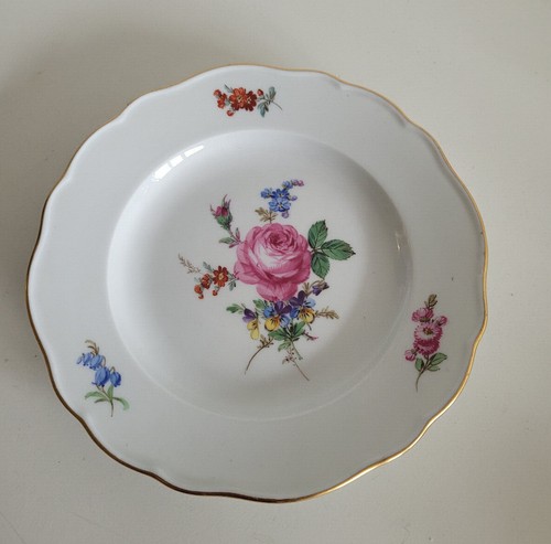 Meissen rote rose teller - rote,