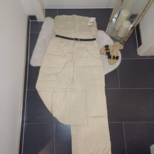 Neu Jumpsuit zara L 42 44 Culotte-Hose Weites Bein Creme Overall Einteiler Top