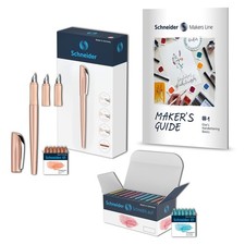 Schneider Callissima Kalligraphie-Set Füller 3 Federn 66 Patronen Pastellfarben