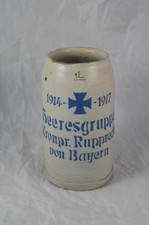Reservistenkrug Heeresgruppe Kronprinz Rupprecht von Bayern 1914 - 1917 1 Liter