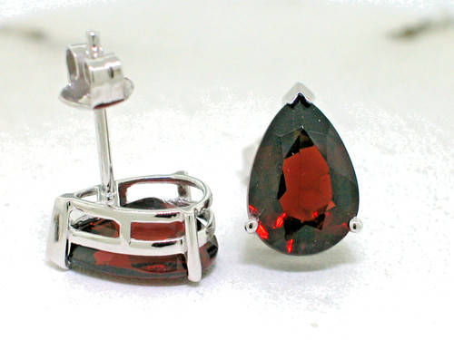 Granat ohrstecker 585 - ohrstecker,