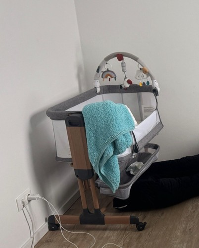 Baby beistellbett grau - baby, grau/weiß