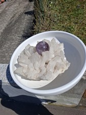 Berg Kristall mìt Kristallkugel Brunnen  Zimmer Edelstein Luftbefeuchter