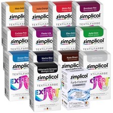 Simplicol Expert Textilfarbe Farbe+Fixierer Sparpack DipDye Batik Wäsche