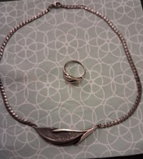 Collier mit Ring 19mm, Gr.60-62,  925 er Ca.42 cm Lang, 4,5mm 1,5mm dick  19,6g 