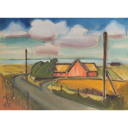 Landschaft mit bauernhof - landschaft,
