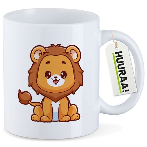 Kaffeetasse löwe comic - kaffeetasse,