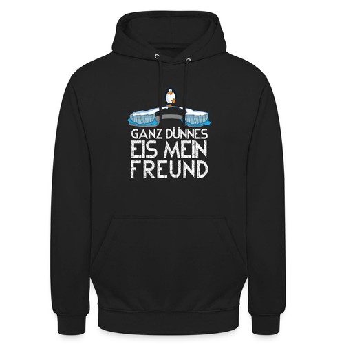Pinguin ganz dünnes eis - ganz,
