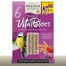 DELICIA 1 x 6 Stück Inno Ganzjahres Garten Vogelfutter | VitalBloc