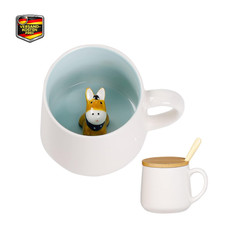Keramik Esel Tasse 3D Deckel