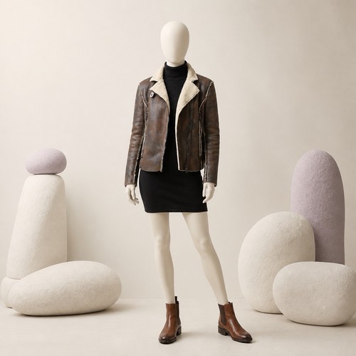 Replay bikerjacke shearling - bikerjacke,