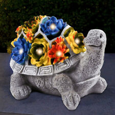 Solar Figur Schildkröte Deko Gartenfiguren mit Solarlampe Wetterfest, Gartendeko
