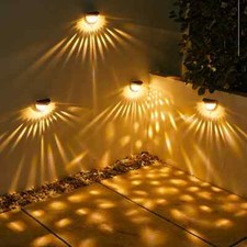 2-20 LED Solarleuchten Zaunleuchte Wandlampen Gartenleuchte Außen Treppen Lampe