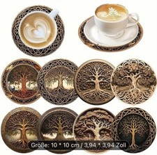 8er-Set Lebensbaum Untersetzer