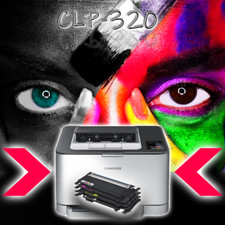 SAMSUNG Farblaserdrucker CLP-320N LAN inkl. neue Toner