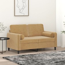 Sofa Loungesofa Polstersofa Couch Wohnzimmersofa mit Zierkissen Samt vidaXL