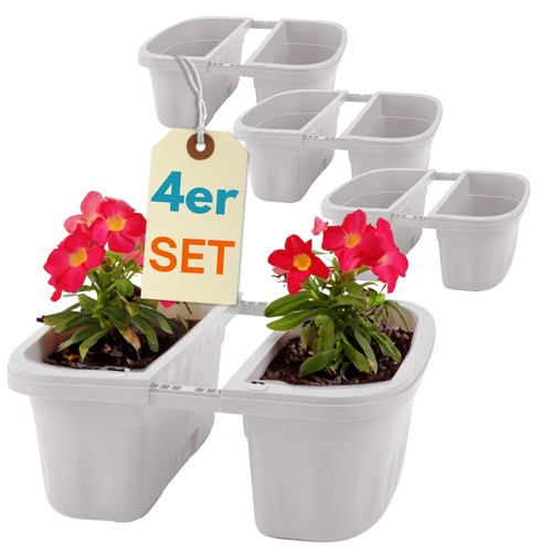 4er set blumen kasten - set,