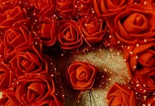 144 X Rosenköpfe Deko Schaum Rosen Künstliche Blumen DIY Hochzeit Party Basteln 