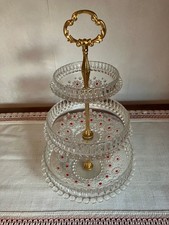 Etagere aus Kristall-Glas mit