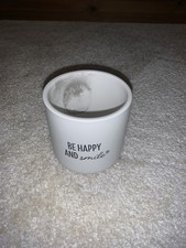 weißer Übertopf, Blumentopf, Kerzenhalter, 8 cm