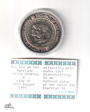 Grossbritannien 1 Grown 1981  Prinz Charles Lady Diana mit Silberring  858