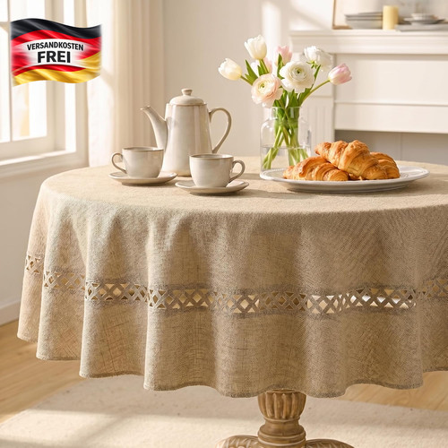 Rundtischdecke landhausstil - rundtischdecke,