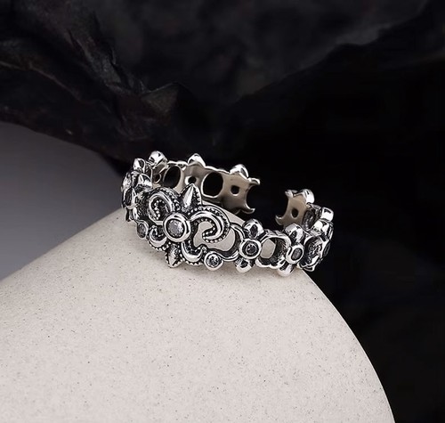925 silber verstellbar ring - silber,