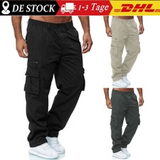 Herren Cargo hose Hose  Trekking Casual Freizeit Dehnbund Outdoor Schlupf Hose