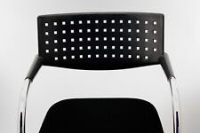 Freischwinger Visavis - Vitra - Bezug schwarz - Gestell chrom