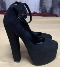 Gr.35 Hdeuolm Damen Chunky Blockabsatz Hoher High Plateau Plattform Absatz Heel