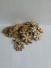 100 Stk Schneeflocken Holz Deko Tischdeko Weihnachten DIY basteln