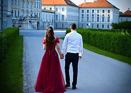 Damen abendkleid rot - rot, lang