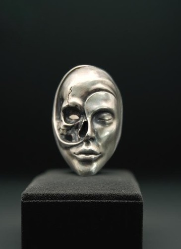 Versilbert verstellbar ring - verstellbar,