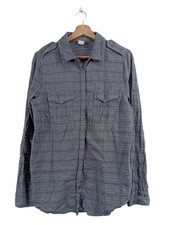 ROXY Langarmhemd Damen Hemd Gr. DE 40 hellgrau Casual-Look