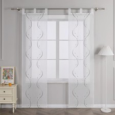 2er Flächenvorhang Bestickt