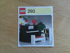 LEGO - Faltblatt - Bauanleitung 293  Klavier mit Sitzbank - Lego Puppenhaus 1972