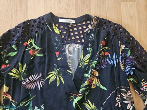 Oui bluse dunkelblau gemustert - oui,