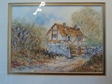 Aquarell englisches cottage - englisches,
