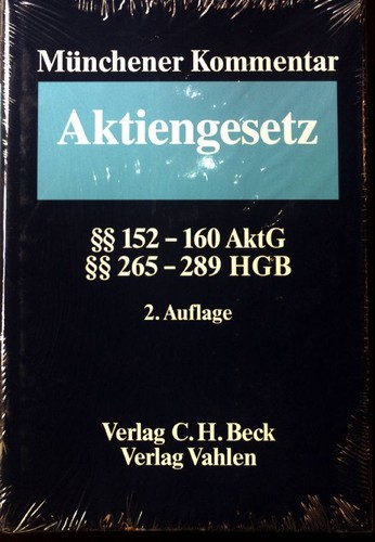 Aktiengesetz 152 160 - §§152,