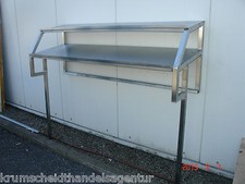 Edelstahlregal, Tischregal, Aufsatzbord, Regal 198x62x163cm
